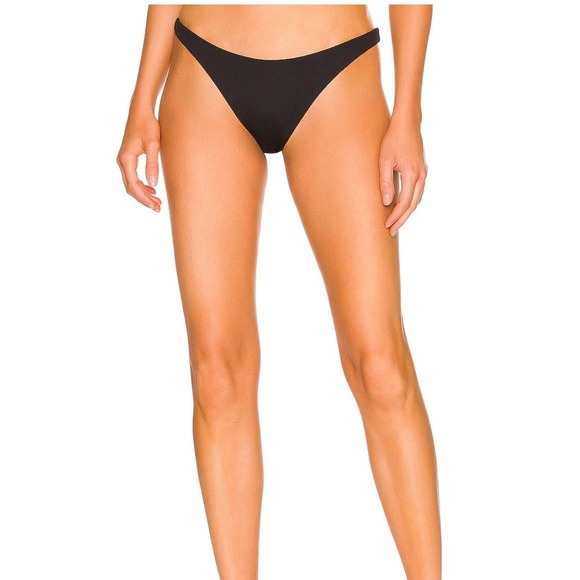 NWT Eberjey So Solid Dree Bikini Bottom‎ Black Swimsuit XS W1450DR - Picture 1 of 7